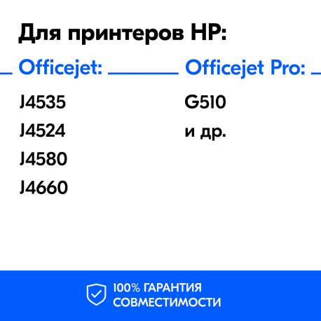Картриджи для HP Officejet 4500, J4580, J4660 и др. (№901,901XL) Комплект из 2 шт.1