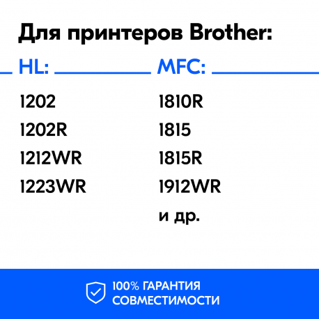 Барабан для Brother HL1112, DCP1510, MFC1810, MFC1815 (DR-1075)2