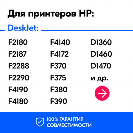 Картриджи для HP D2460, 3940, F380, D1460 и др.(№21XL,22XL) Комплект из 2 шт.1