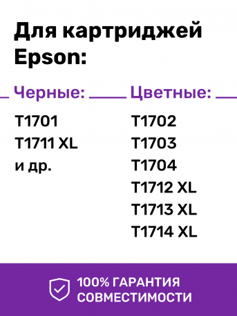 Чернила для принтеров и МФУ Epson серии XP. Комплект 4 цв. по 100 мл.2